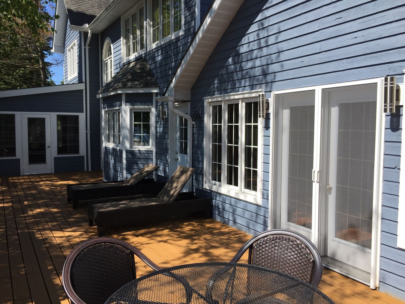 Stone terrace and patio.